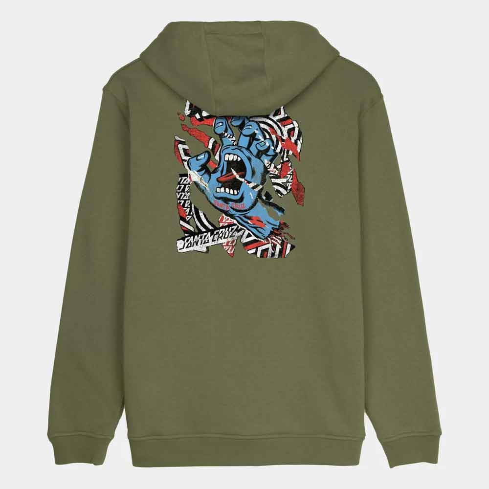 Santa Cruz Damaged Hand Hoody  Olive