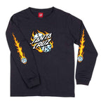 Santa Cruz Kids Flaming Dice Dot Longsleeve