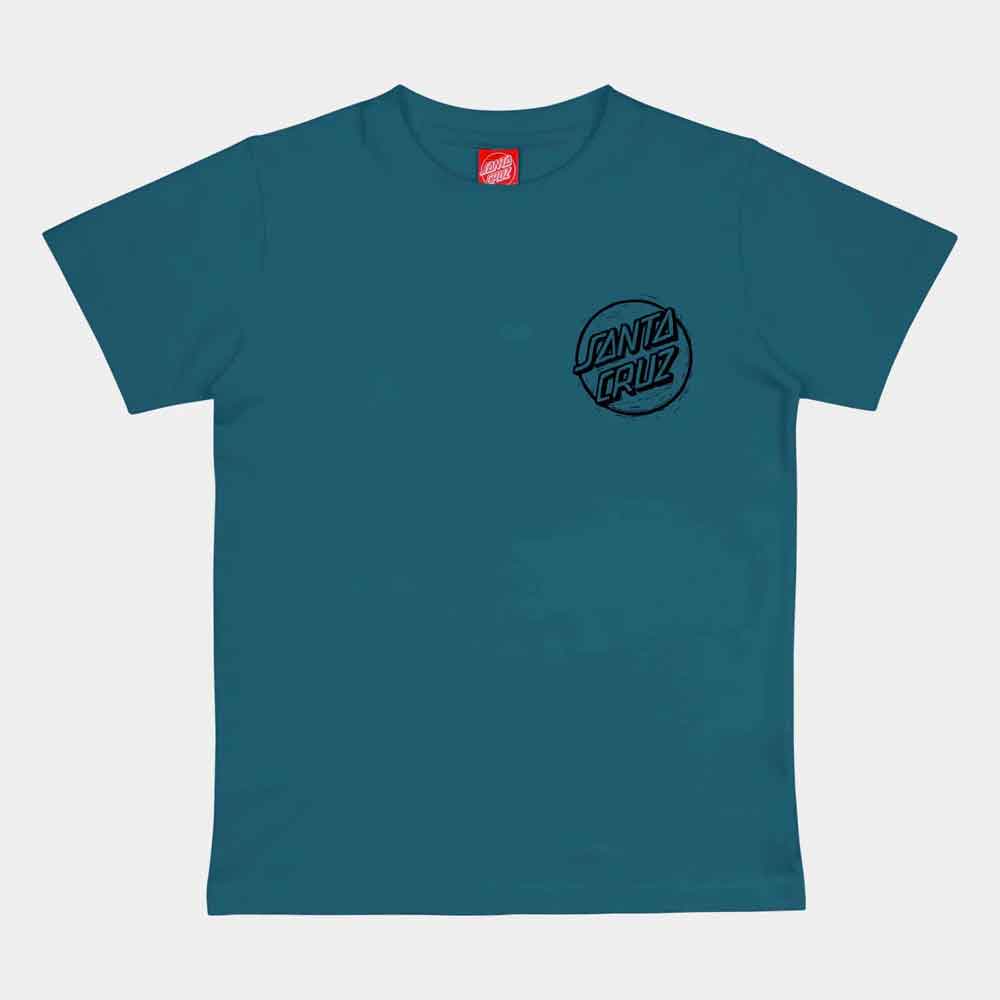 Santa Cruz Kids Stamped Opus Camo T-Shirt Teal