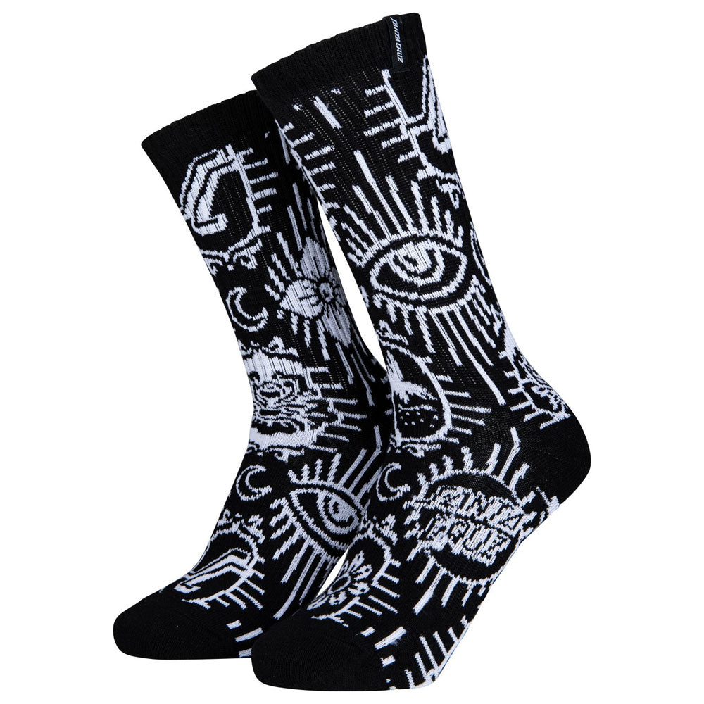 Santa Cruz Ladies Patchwork Socks (2 Pack) UK 4-7