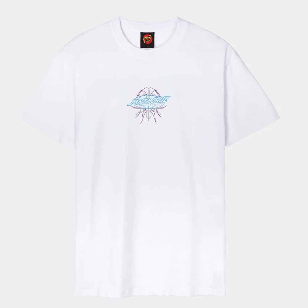 Santa Cruz Meek Pinstripe Slasher T Shirt  White