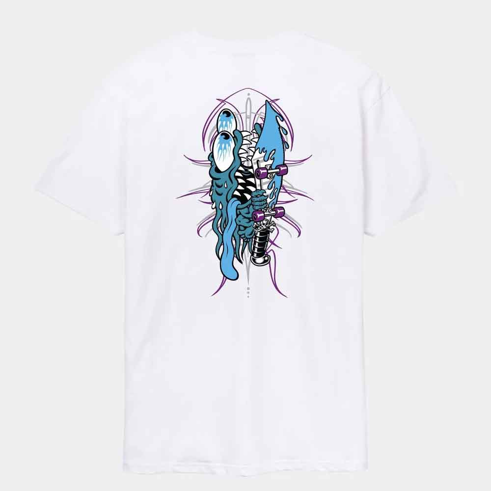 Santa Cruz Meek Pinstripe Slasher T Shirt  White