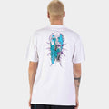 Santa Cruz Meek Pinstripe Slasher T Shirt  White