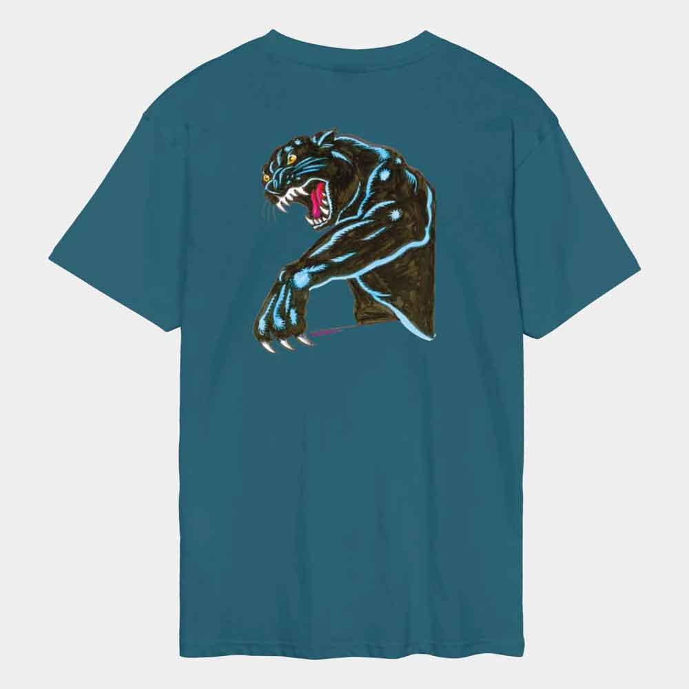 Santa Cruz Natas Sketch Panther T-Shirt Teal