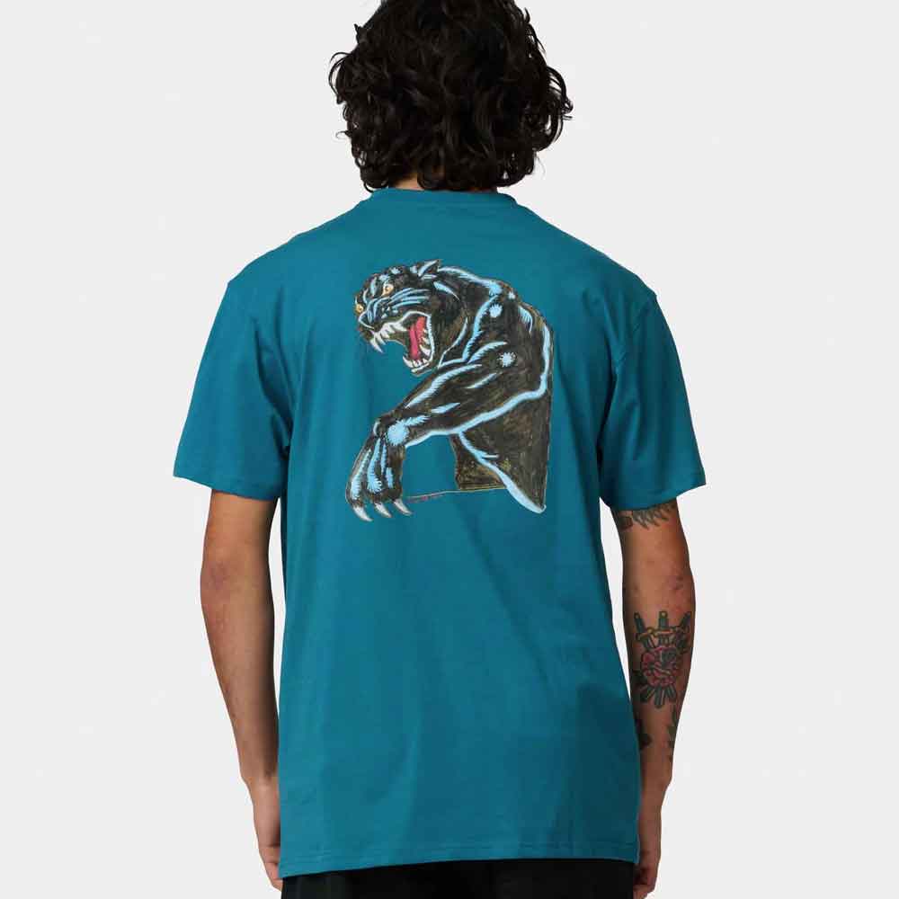 Santa Cruz Natas Sketch Panther T-Shirt Teal