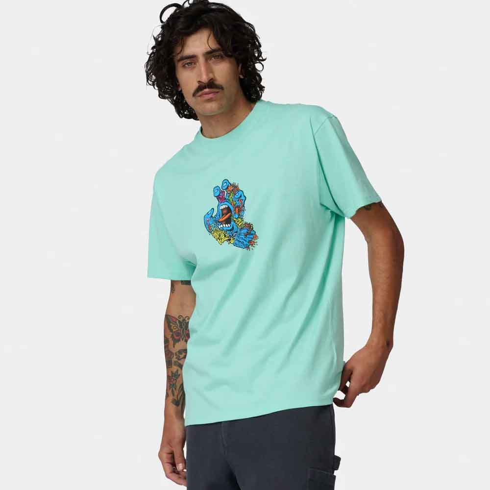 Santa Cruz Roskopp Screaming Five Front T-Shirt Mint