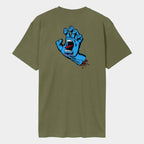 Santa Cruz Screaming Hand Chest T Shirt  Olive