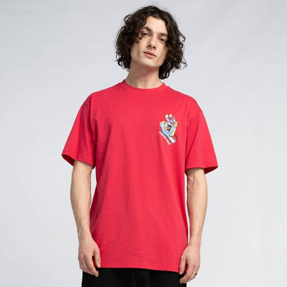 Santa Cruz Screaming Scratched Hand Strip T Shirt