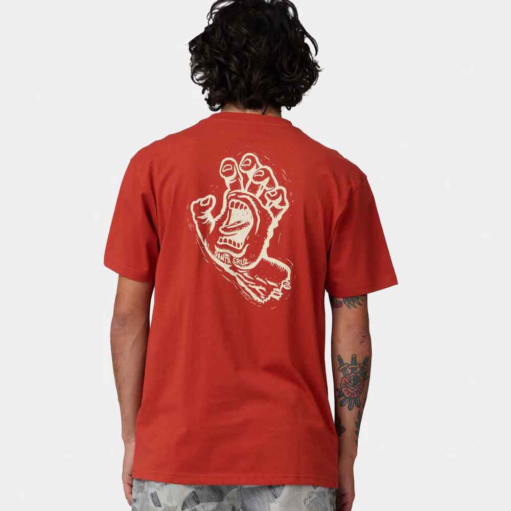 Santa Cruz Stamped Screaming Hand T-Shirt Ketchup