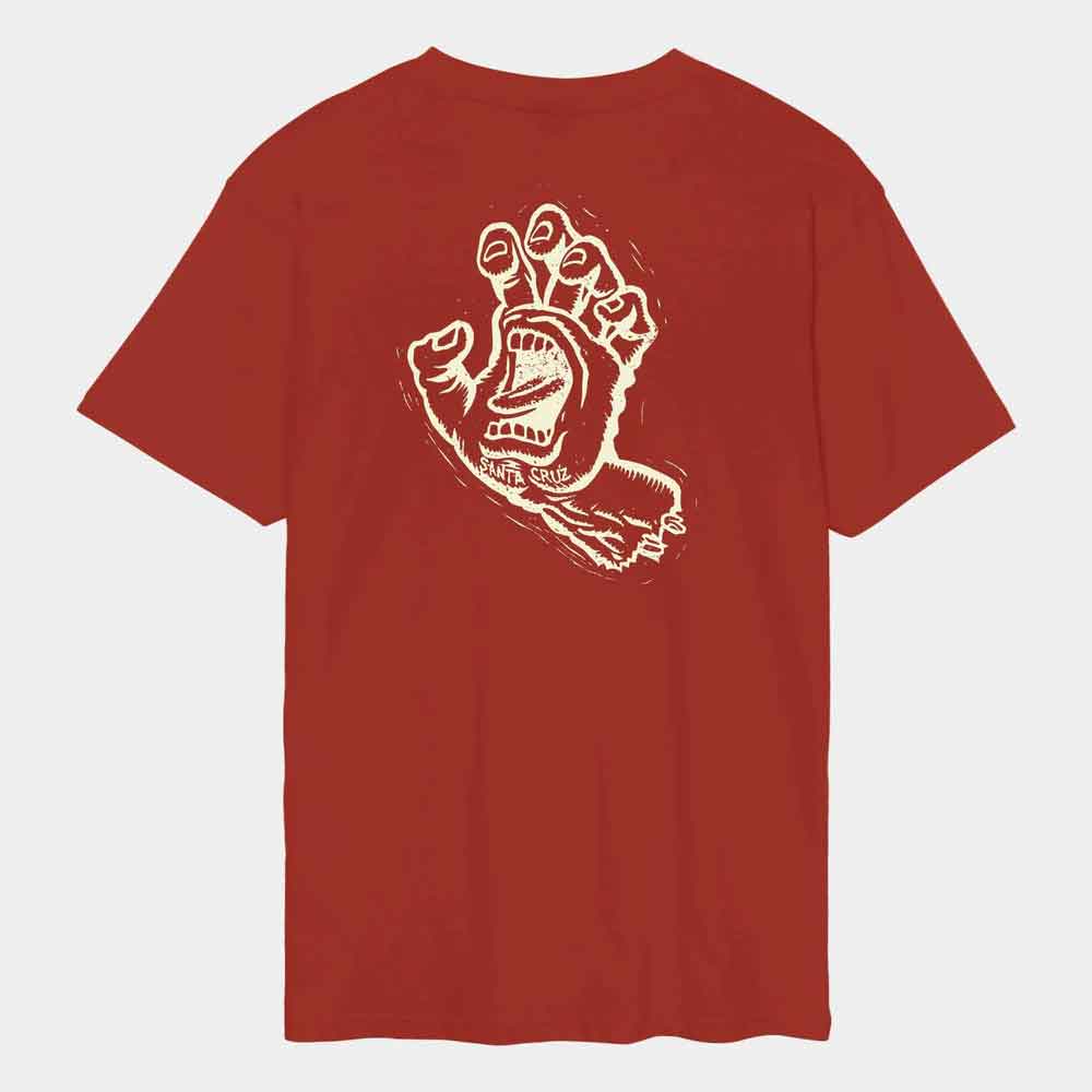 Santa Cruz Stamped Screaming Hand T-Shirt Ketchup