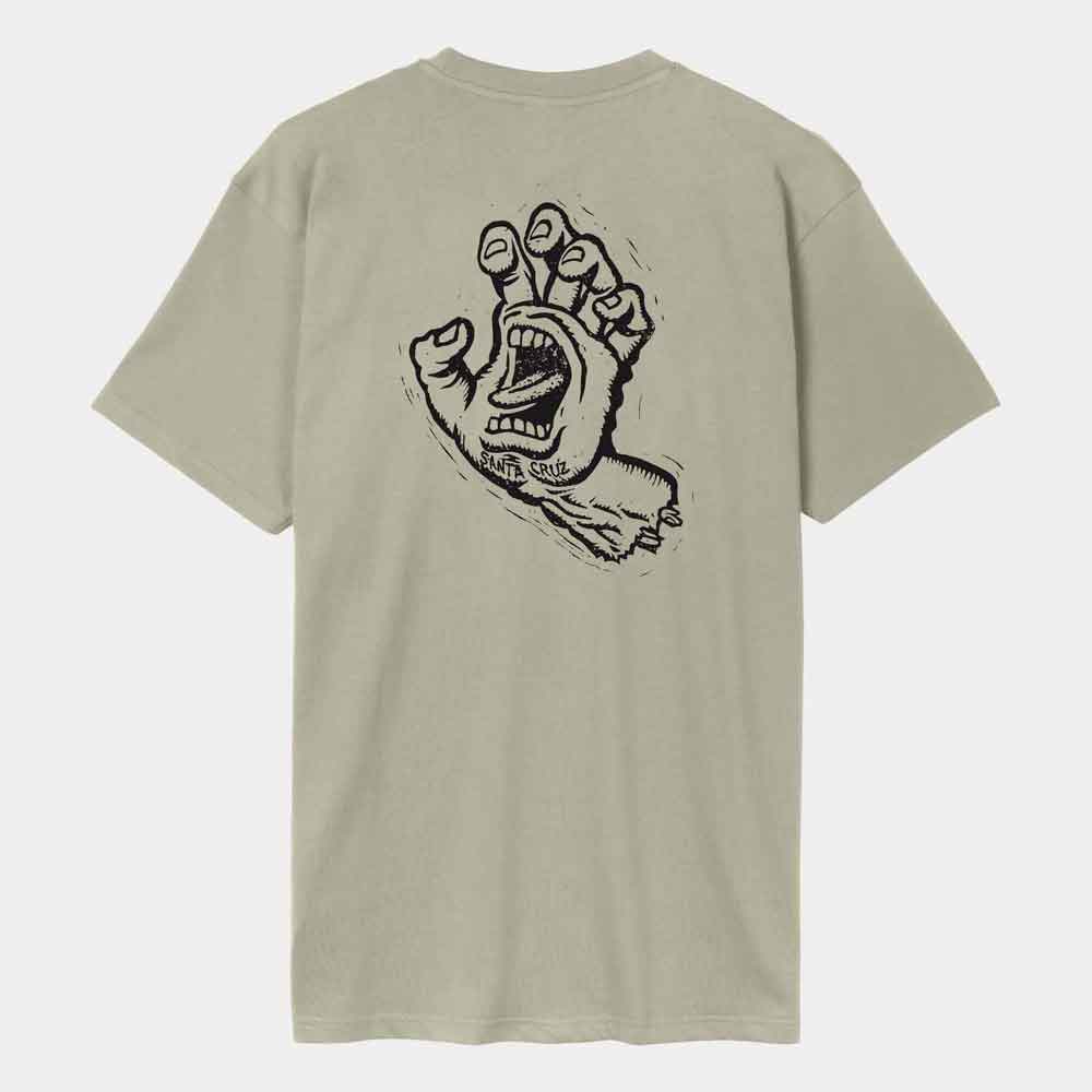 Santa Cruz Stamped Screaming Hand T-Shirt Stone