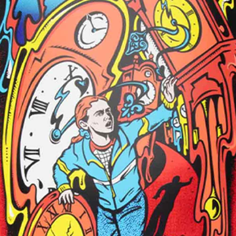 Santa Cruz x Stranger Things Melting Clock Deck