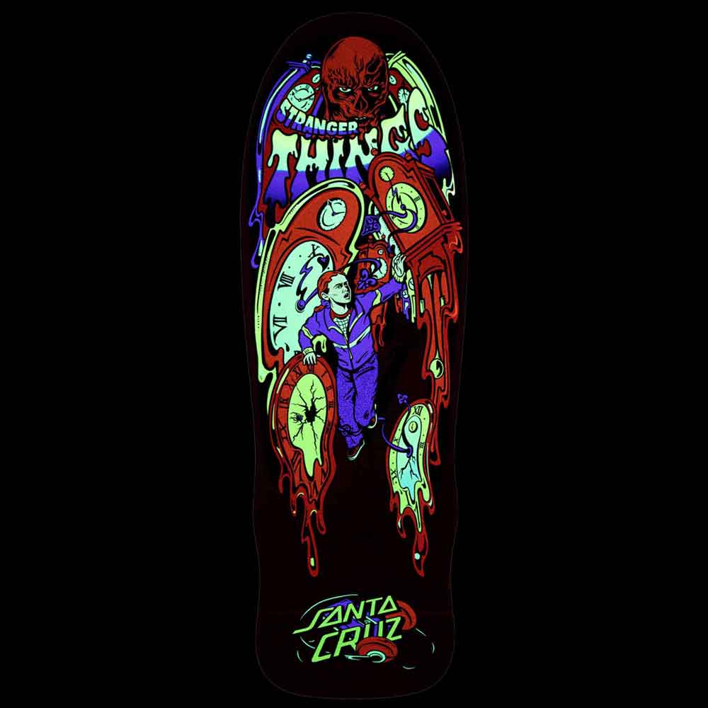Santa Cruz x Stranger Things Melting Clock Deck
