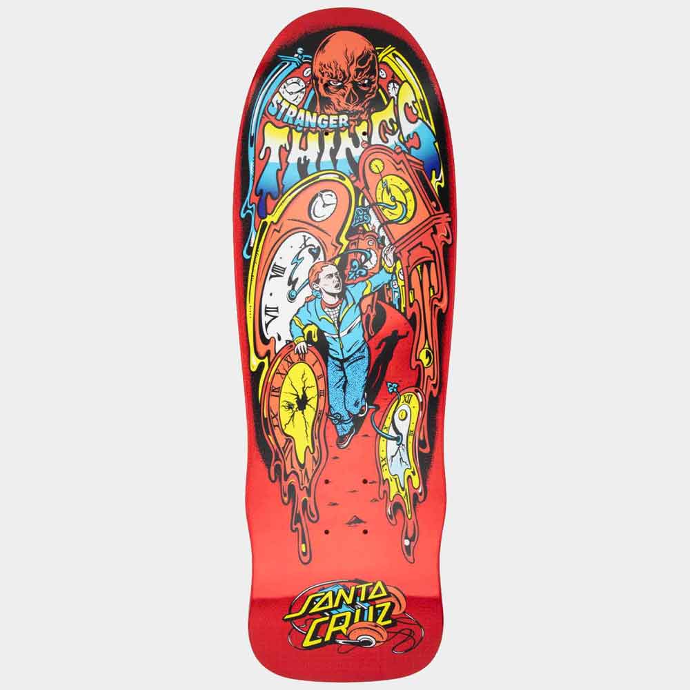 Santa Cruz x Stranger Things Melting Clock Deck