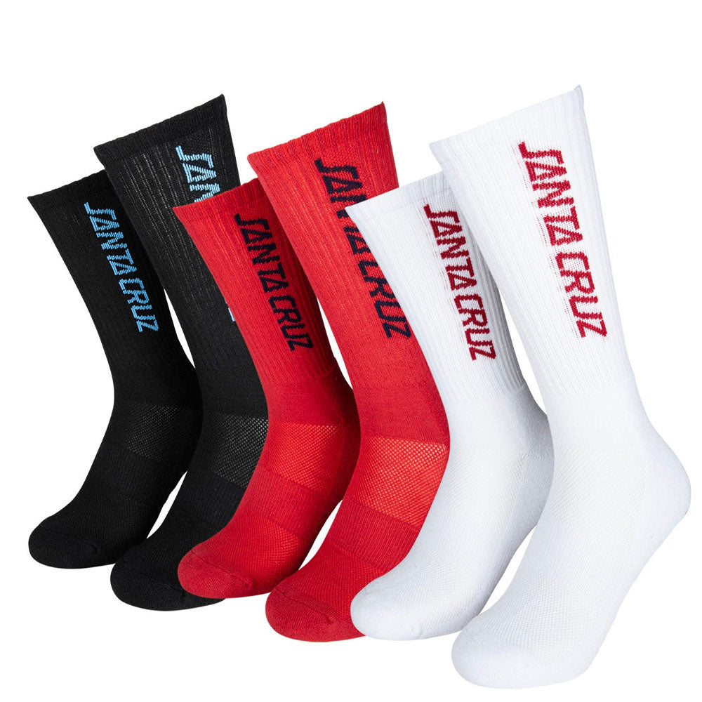 Santa Cruz Strip 3 Pack Socks