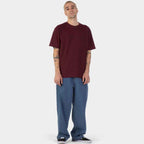 oversized maroon short-sleeve t-shirt