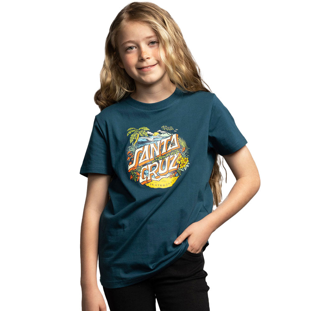 Santa Cruz Youth Aloha Dot Front T-Shirt