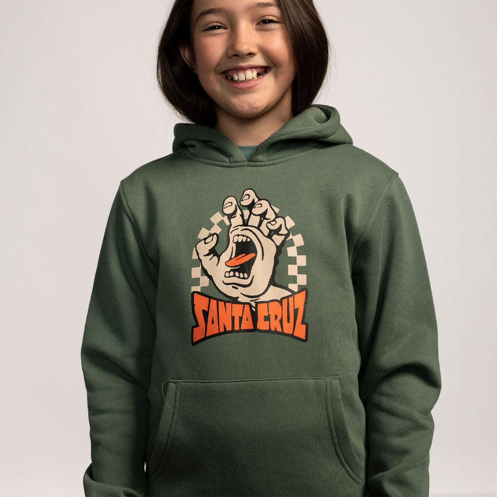 Santa Cruz Youth Check Gateway Hand Front Hoodie