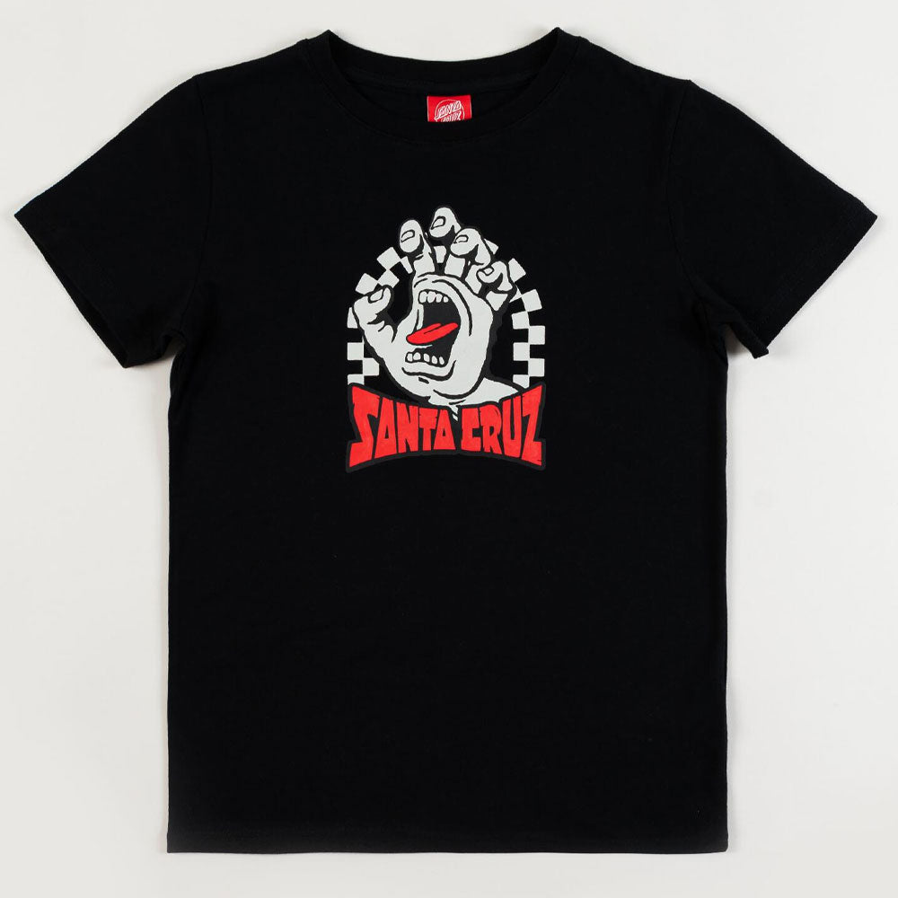 Santa Cruz Youth Check Gateway Hand Front T-Shirt