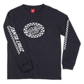 Santa Cruz Youth Check Oval Mono Front Long Sleeve T-Shirt