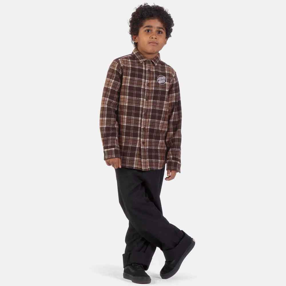 Santa Cruz Youth Chopper Longsleeve Shirt  Brown