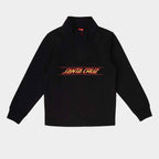 Santa Cruz Youth Classic Fade 1/4 Zip Crew  Black
