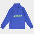Santa Cruz Youth Classic Fade 1/4 Zip Crew  Sapphire