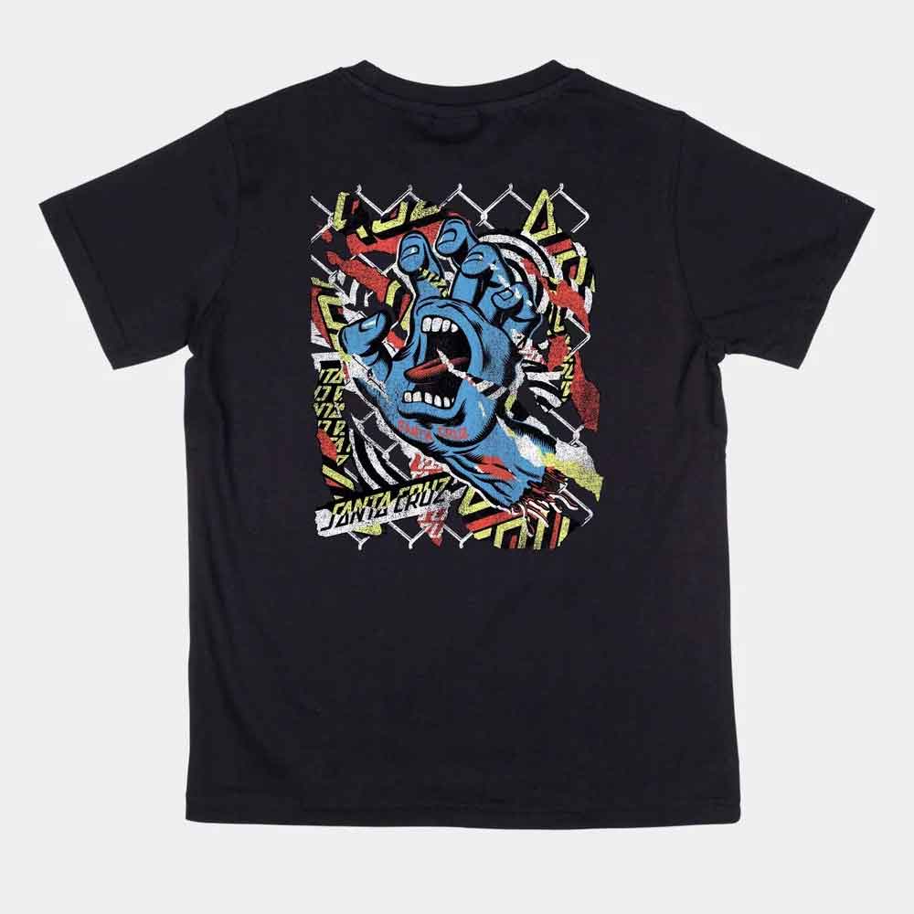 Santa Cruz Youth Damaged Hand T-Shirt  Black