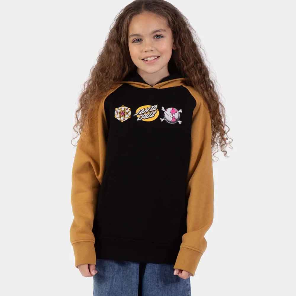 Santa Cruz Youth Knibbs Cryptic Raglan  Black