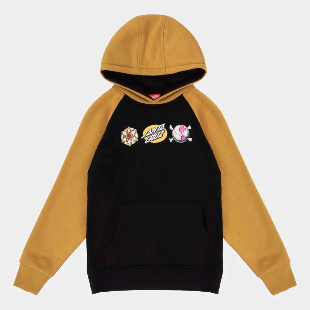 Santa Cruz Youth Knibbs Cryptic Raglan  Black