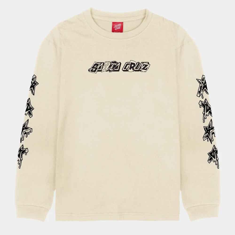 Santa Cruz Youth Pay Off Strip LS T Shirt  Wax