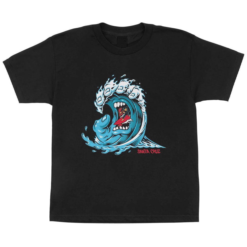 Santa Cruz Youth Screaming Wave Front T-Shirt