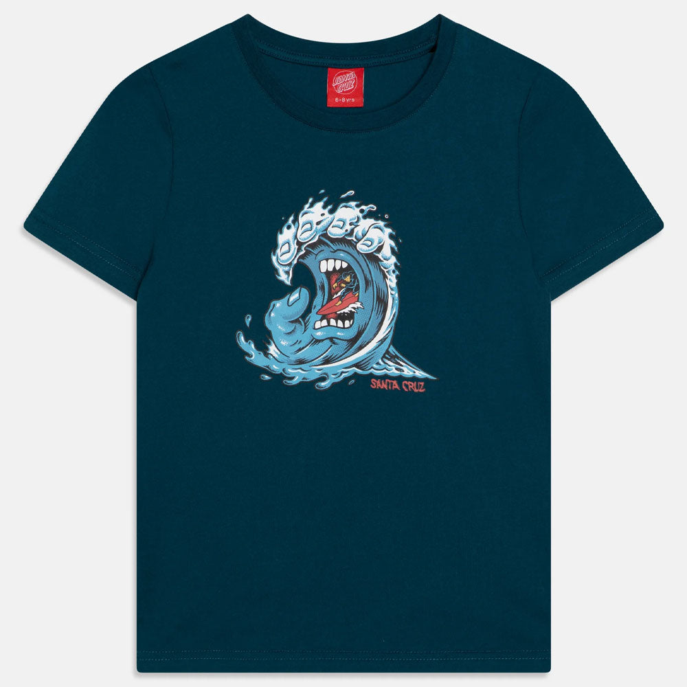 Santa Cruz Youth Screaming Wave Front T-Shirt