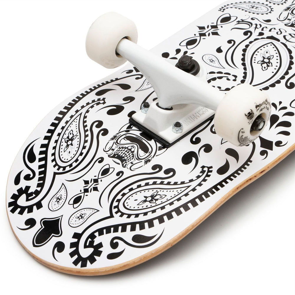 Speed Demons Bandana 7.75" Black / White Complete Skateboard