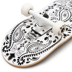 Speed Demons Bandana 7.75" Black / White Complete Skateboard