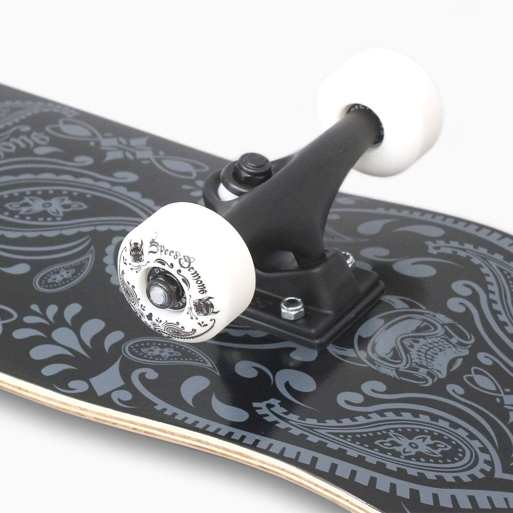Speed Demons Bandana 7.75" Black / Black Complete Skateboard