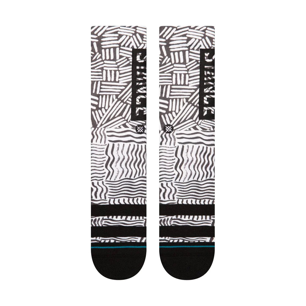 Stance Crosshatch Crew Socks - Black - Size Medium