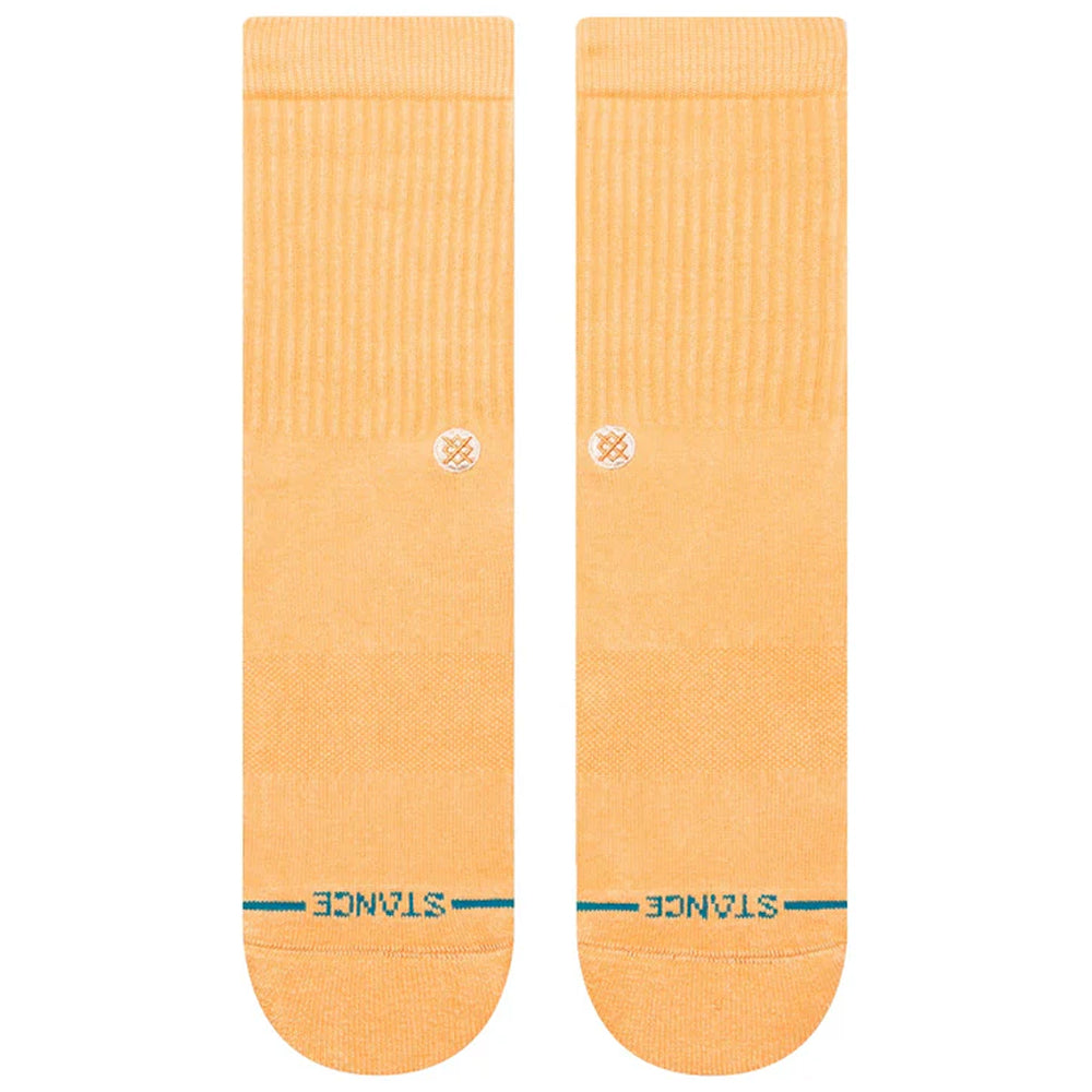Stance Icon Washed Crew Socks - Peach
