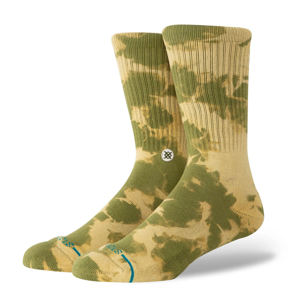 Stance Spotty Dye Crew Socks Olive