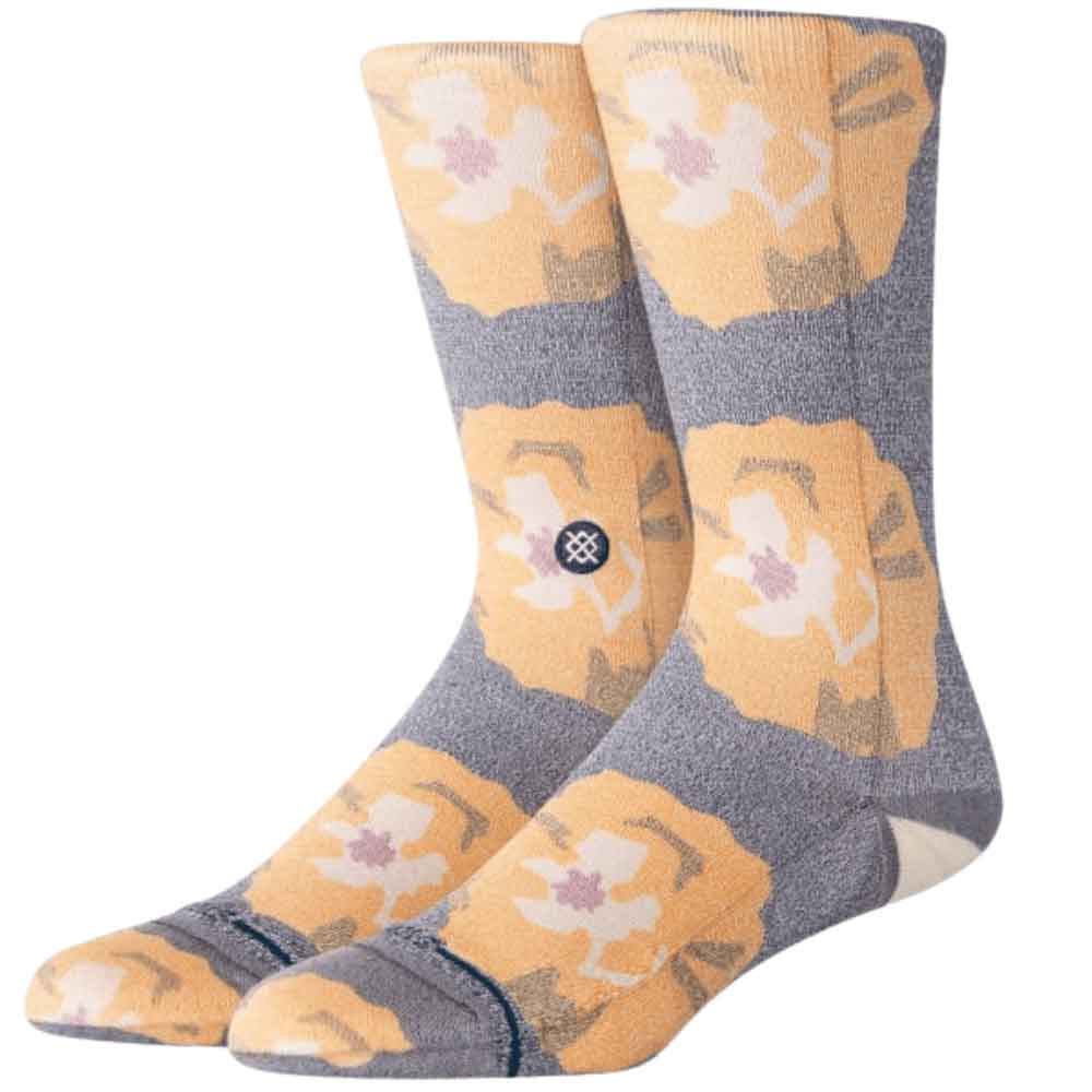 Stance Yellow Brick Crew Socks Navy