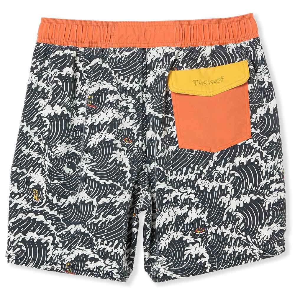 T&C Surf Designs Aloha Elastic 17.5 Beach Shorts Black