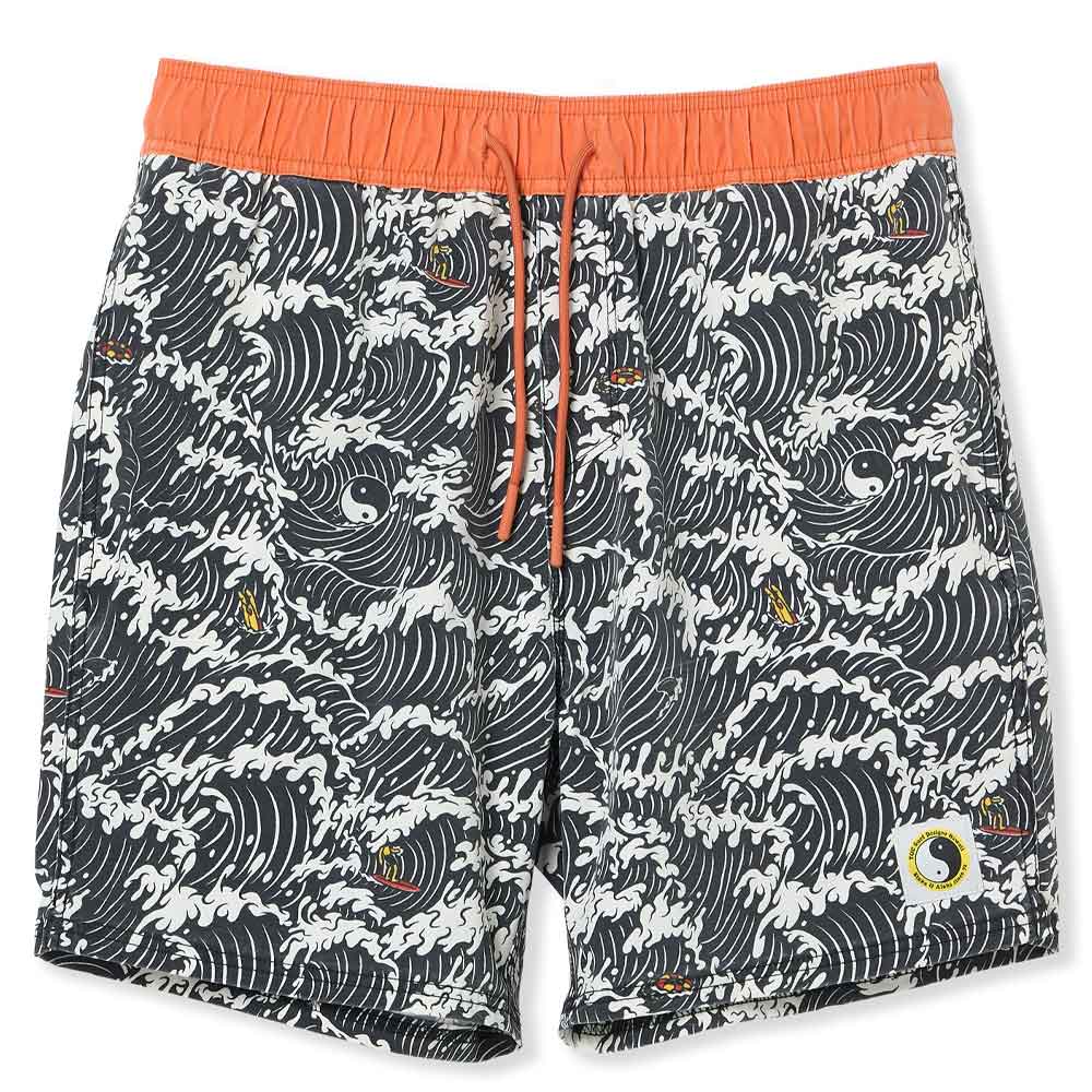 T&C Surf Designs Aloha Elastic 17.5 Beach Shorts Black