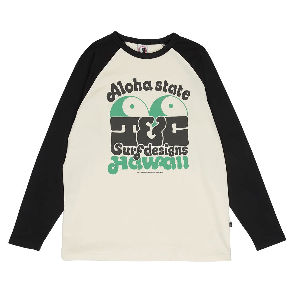 T&C Surf Designs Aloha State Longsleeve Tee-Fatigue Black