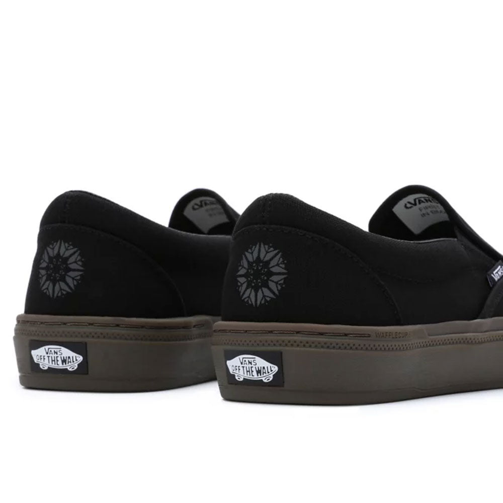Vans BMX Slip On Dennis Enarson Skateboard Shoes - Black/Mid Grey