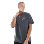 Vans Brush Script Loose Fit T Shirt Asphalt