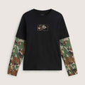 Vans Camo Twofer Longsleeve T Shirt Black
