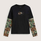 Vans Camo Twofer Longsleeve T Shirt Black