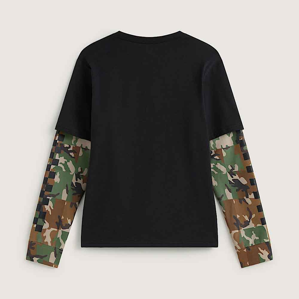 Vans Camo Twofer Longsleeve T Shirt Black