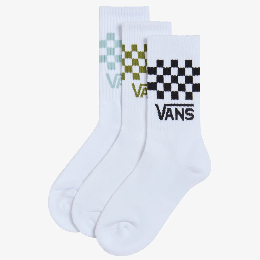 Vans Women's Classic Check Crew Sock - Grey Mist