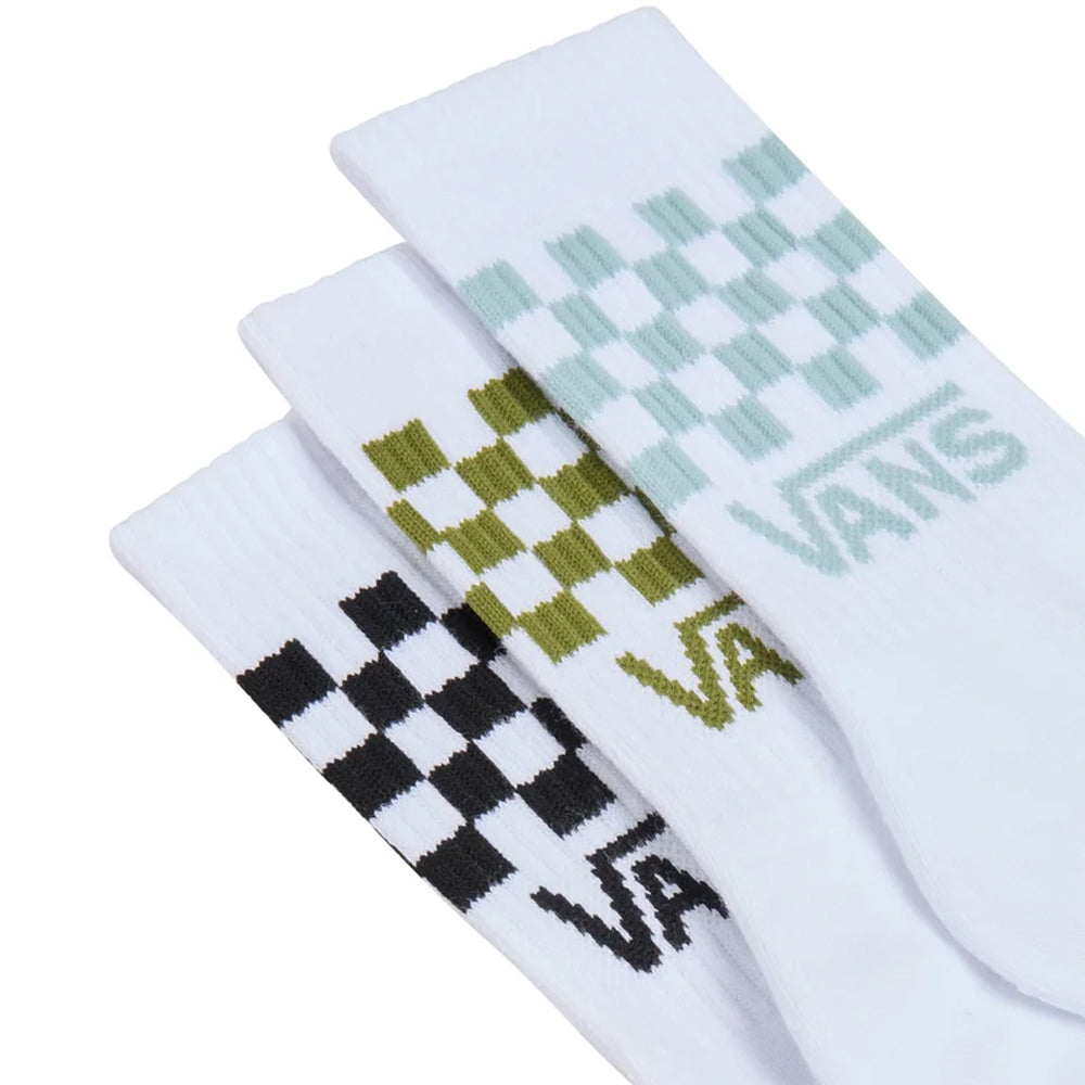 Vans Women's Classic Check Crew Sock - Grey Mist